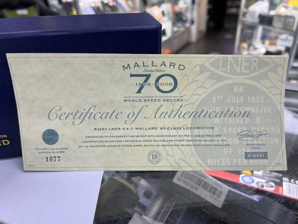 R2684 Hornby Oo A4 Mallard '70th Anniversary' Ed - Gold Plated