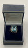 9ct Gold ring with Blue Stone size - O