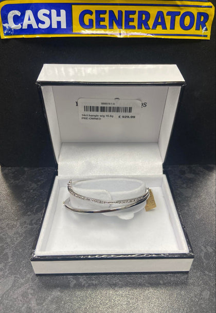 14ct White Gold Bangle, 15.6g
