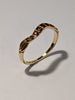 18ct Gold Ring With Red Stones Size O