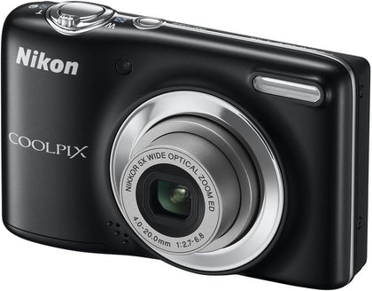 Nikon COOLPIX L25 Compact Digital Camera - Black (10.1MP, 5x Optical Zoom) 3 inch LCD