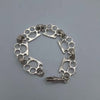 925 Sterling Silver Knuckle Duster Link Bracelet – 9" Long – 27.94 Grams – Albert Clasp **BRAND NEW**