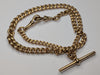 9ct rose gold double albert chain/bracelet