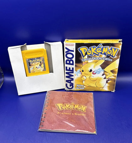 GameBoy Color Pokemon Yellow Version Boxed With Trainer Guide - Chesterfield