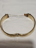 9ct Yellow Gold Patterned Hinged Bangle - 17.22g - Hallmarked