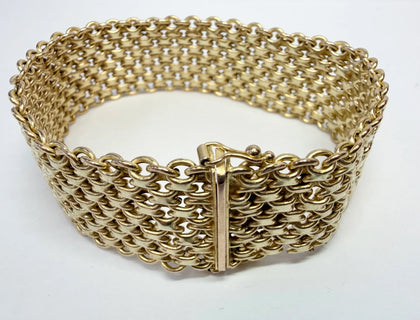 9ct yellow gold mesh bracelet 8