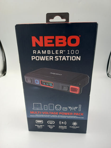 NEBO Rambler 100 Portable Power Bank Power Station 26,000 Ah Li-Ion  (OPENED IN STORE)
