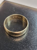 9ct Yellow Gold Band Ring - Size L/M - 2.42g - Hallmarked