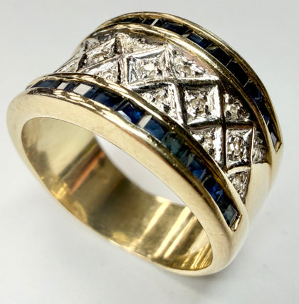 14ct Yellow Gold Ring with Diamond Size N1/2