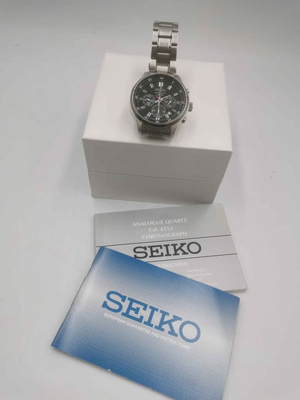 Seiko 4T53-00B0 Men's Stainless Steel Quartz Watch With Original Box