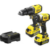 Stanley FatMax 18V Cordless Brushless Combi Drill & Impact Driver Twin Kit 2 x 2.0Ah in Yellow | Plastic