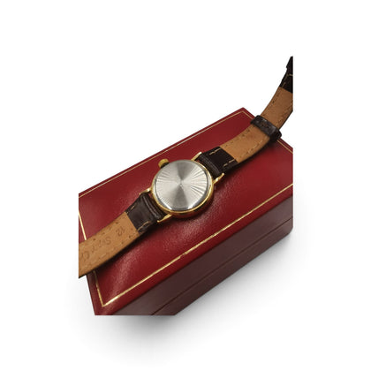 DEAL Vintage Omega 1950's Gold Tone Dial, Burgundy Crocodile Grain Strap, Stainless Steel Back