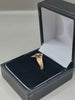 9K (375 Hallmarked & Tested) Gold Ring With Green Stones, Weight: 2.2g, Size: N
