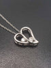 (10K Hallmarked&Tested) White Gold Necklace With Heart Pendant, Weight: 2.1G, 18" In Length