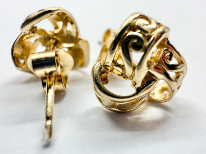 9ct yellow gold earrings