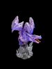 Large Purple Dragon On Gemstone Die-Cast Ornament - Brand New