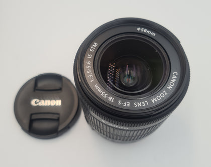 Canon EOS 100D SLR Camera with 18-55mm lens, battery, charger and Carry case