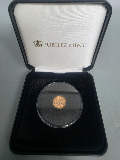 22ct Quarter Sovereign 916 2G in presentation box with paperwork
