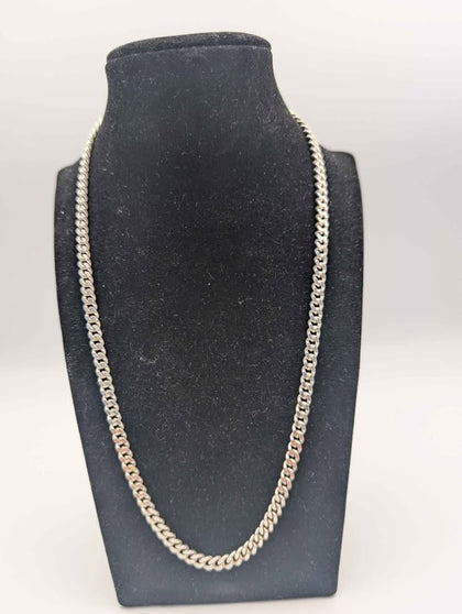 925 Sterling Silver Close Linked Curb Chain Necklaces - 32.04 Grams - 20