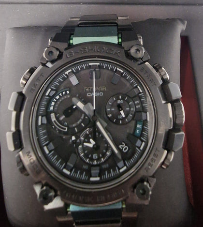 Casio G-Shock MTG-B3000B-1A Men's Black & Green Stainless Steel Watch
