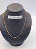 9ct Yellow Gold Thin 3-In-1 Figaro Chain Necklace - 4.03 Grams - 16" Long
