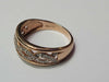 9ct Rose Gold Diamond Ring - Size O 1/2