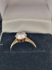 9ct Yellow Gold Single Stone Cubic Zirconia Ring - Size M - 2.18 Grams