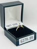 18CT YELLOW GOLD, 750 HALLMARKED RING W/ STONE, SIZE:J, BOXED