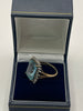 9ct Gold ring with Blue Stone size - O