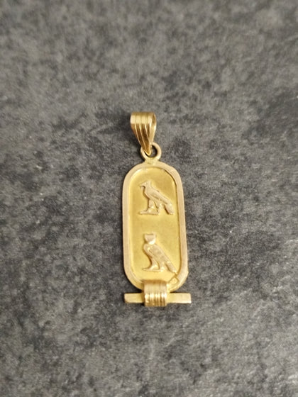 18ct Egyptian Hieroglyphics Pendant