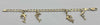 9ct 375 yellow gold curb style 6.7G DOLPHIN BRACELET 6'', Hallmarked