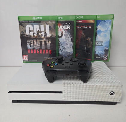 ** Sale ** Microsoft Xbox One S 500gb Console - White with 4 Games