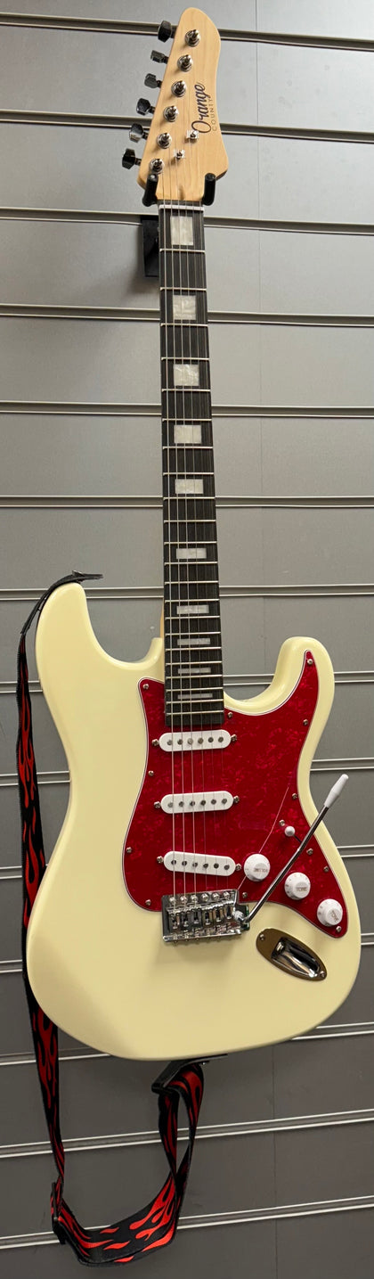 Orange County HSS Stratz style Electric Guitar Retro Heritage White