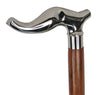 Sheesham Wood 2 Piece Elephant Head Walking Stick Nickel Top 91.5cm