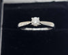 9ct White Gold Ring With Clear Stones - 2.19G - Size M - Hallmarked