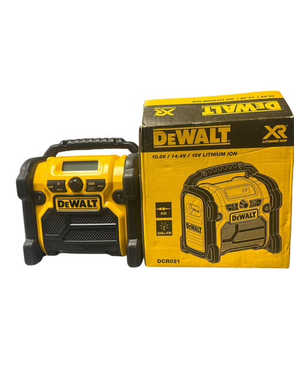 DEWALT DCR021 10.814.418V Li-Ion XR DAB+ FM Site Radio Boxed Body Only Opened In Store