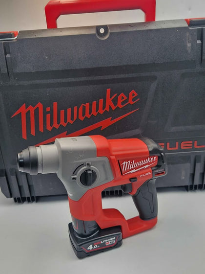 Milwaukee M12 CH-0 12V FUEL Brushless SDS+ Drill - With 4.0ah Battery (No Charger) **LIKE NEW**