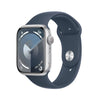 Apple Watch Series 9 [GPS, 45mm] - Silver Aluminium Case with Tempest Blue Sport Band