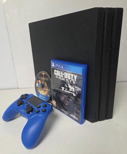 Sony PlayStation 4 Pro 1TB Console & 2 Games ( 1 Unboxed)