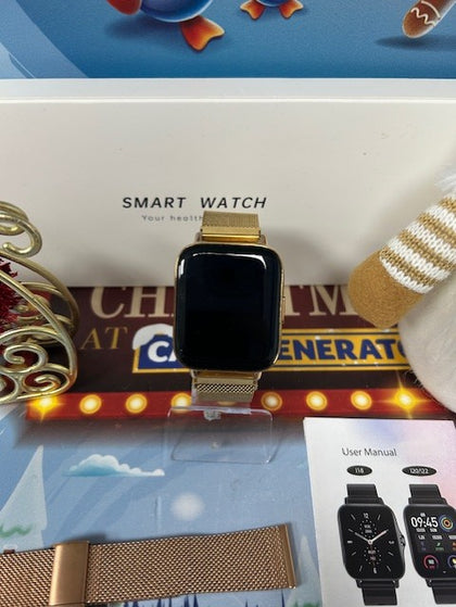 UNBRANDED SMART WATCH GOLD **BOXED**