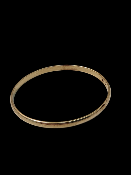 9CT Yellow Gold Plain Bangle Bracelet - 27.12 Grams