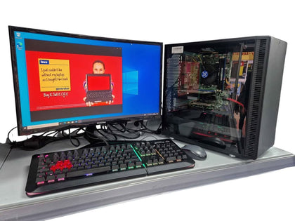 Custom PC setup, i5 3570s, 8gb ram, gtx 1050, 256ssd, Samsung curved 24