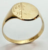 9ct yellow gold signet with pattern size R