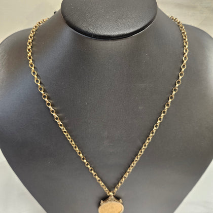 9ct Belcher chain & 1908 Full Sovereign