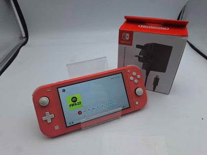 Nintendo Switch Lite Handheld Gaming Console - 32GB - Coral Pink - Unboxed With Charger (Scratched)
