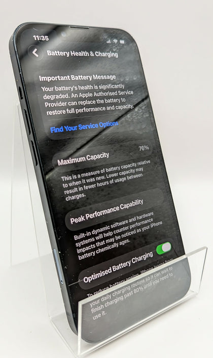 APPLE IPHONE 13, 128GB, DARK BLUE, UNLOCKED, UNBOXED, BATTERY HEALTH 76%