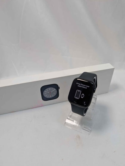 Apple Watch Series 8 Midnight Aluminium Smart watch - 45mm - GPS - Boxed With Blue Strap