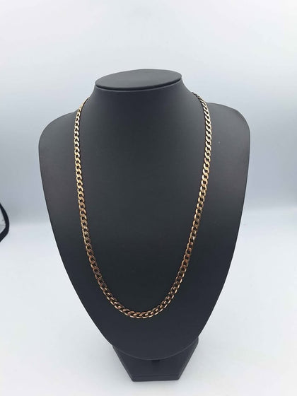 9ct Yellow Gold Gents Curb Chain Necklace - 18.71 Grams - 24