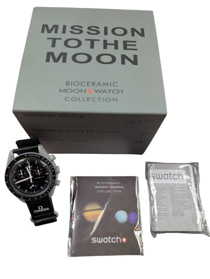 Swatch Omega  Mission To The Moon - Quartz - Grey - Chrono Bioceramic boxed
