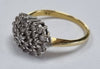 9ct Gold Diamond Cluster Ring Size K 0.50ct